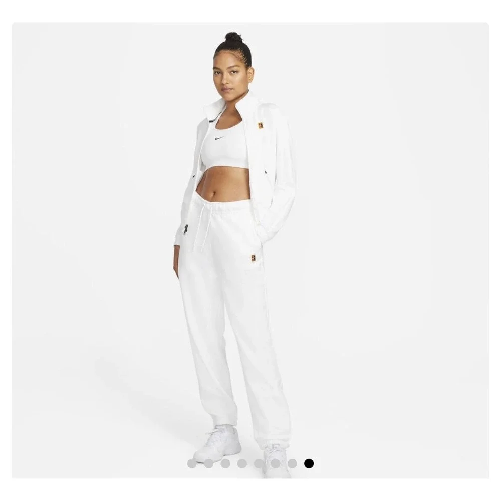 Nike Court Dri-FIT Victory Tennis Jacket White Full Zip Womens Medium Athletic
